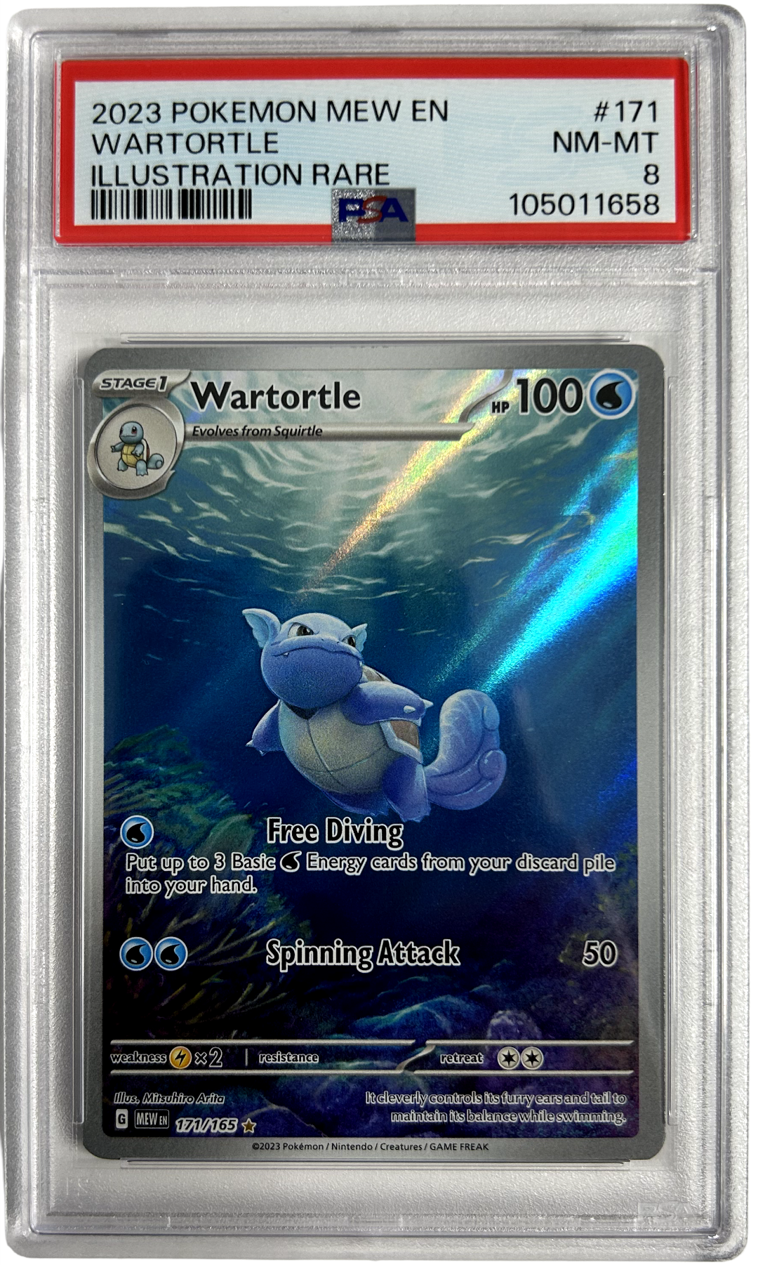 Pokemon - 151 - Wartortle 171/165 - PSA 9
