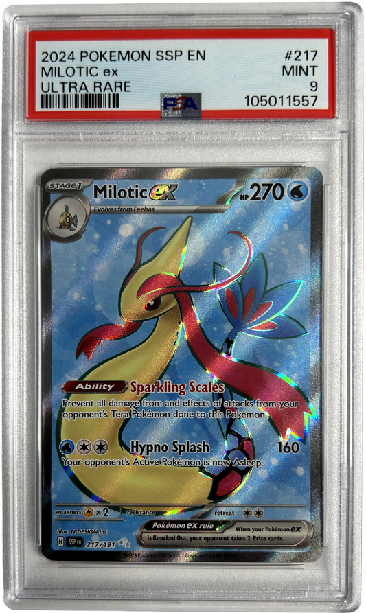 Pokemon - Surging Sparks - Milotic EX 217/191 - PSA 9