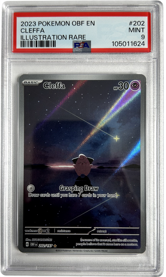 Pokemon - Obsidian Flames - Cleffa 202/197 - PSA 9