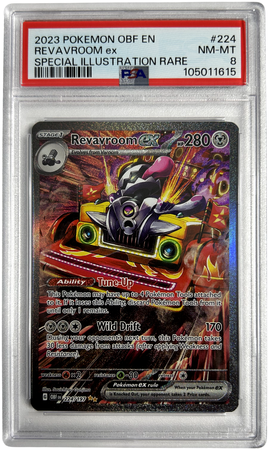 Pokemon - Obsidian Flames - Revavroom EX 224/197 - PSA 8
