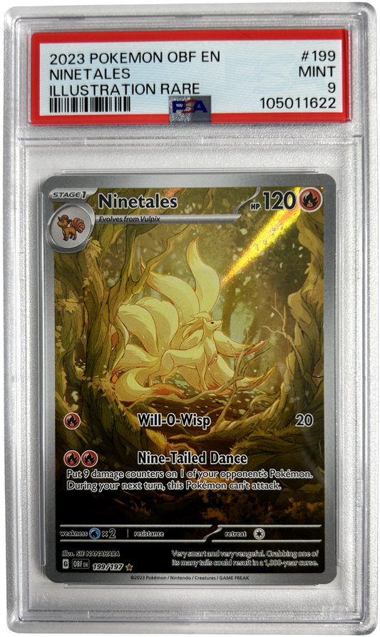 Pokemon - Obsidian Flames - Ninetales 199/197 - PSA 9