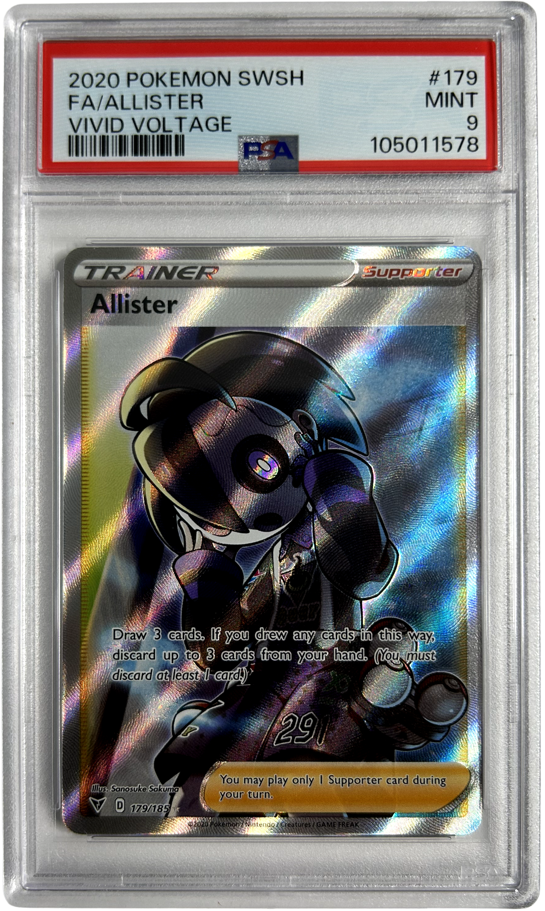 Pokemon - Vivid Volatage - Allister 179/185 - PSA 9