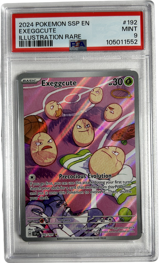 Pokemon - Surging Sparks - Exeggcute 192/191 - PSA 9