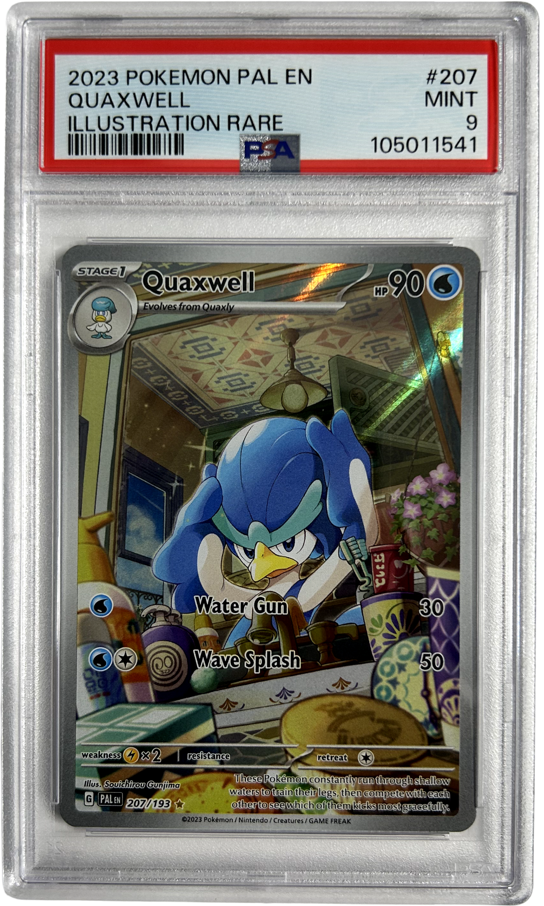 Pokemon - Paldea Evolved - Quaxwell 207/193 - PSA 9