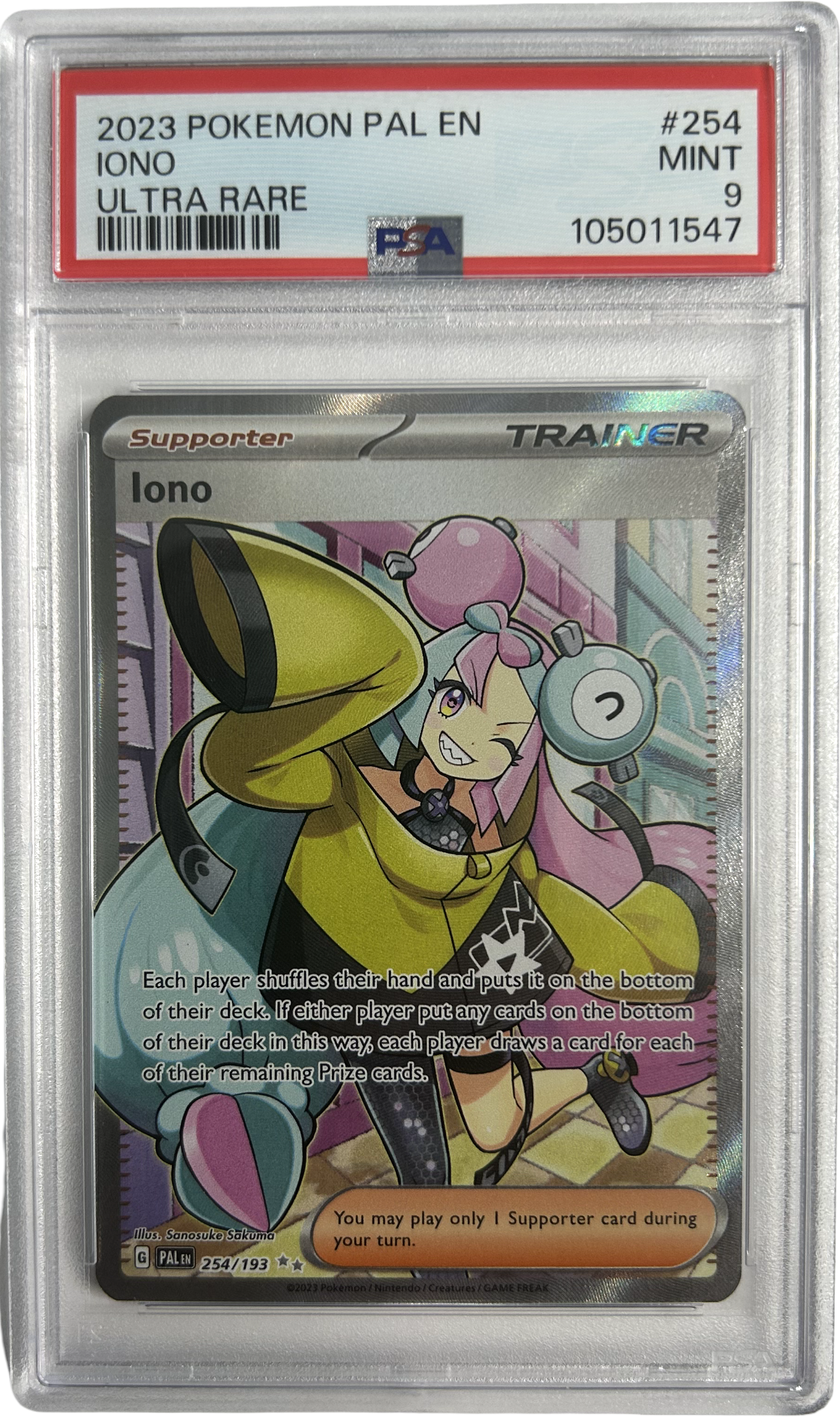 Pokemon - Paldea Evolved - Iono 254/193 - PSA 9