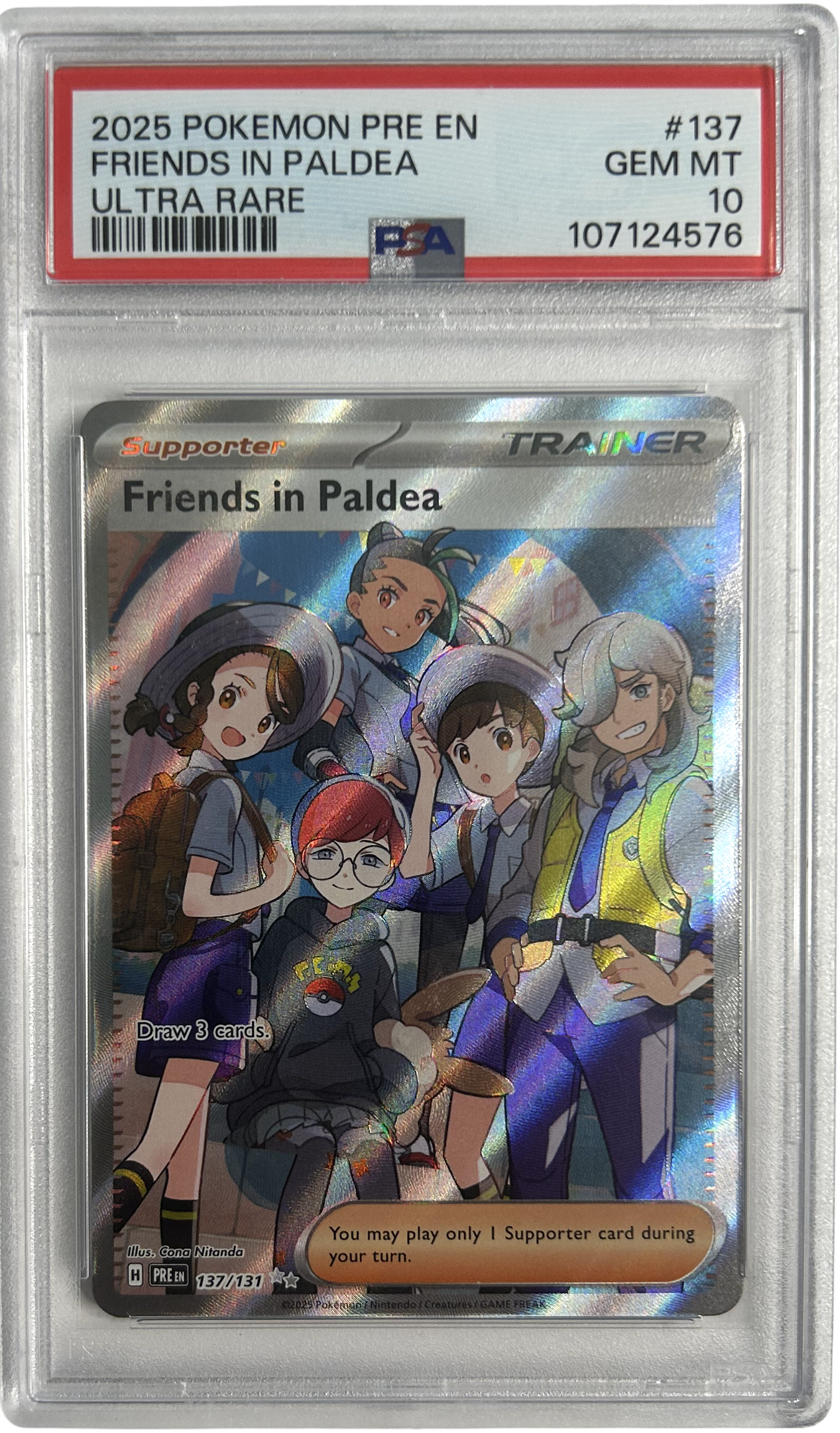 Pokemon - Prismatic Evolution - Friends In Paldea 137/131 - PSA 10