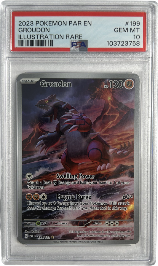 Pokemon - Paradox Rift - Groudon 199/182 - PSA 10