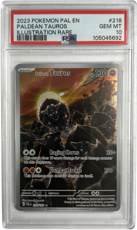 Pokemon - Paldea Evolved - Tauros 218/193 - PSA 10