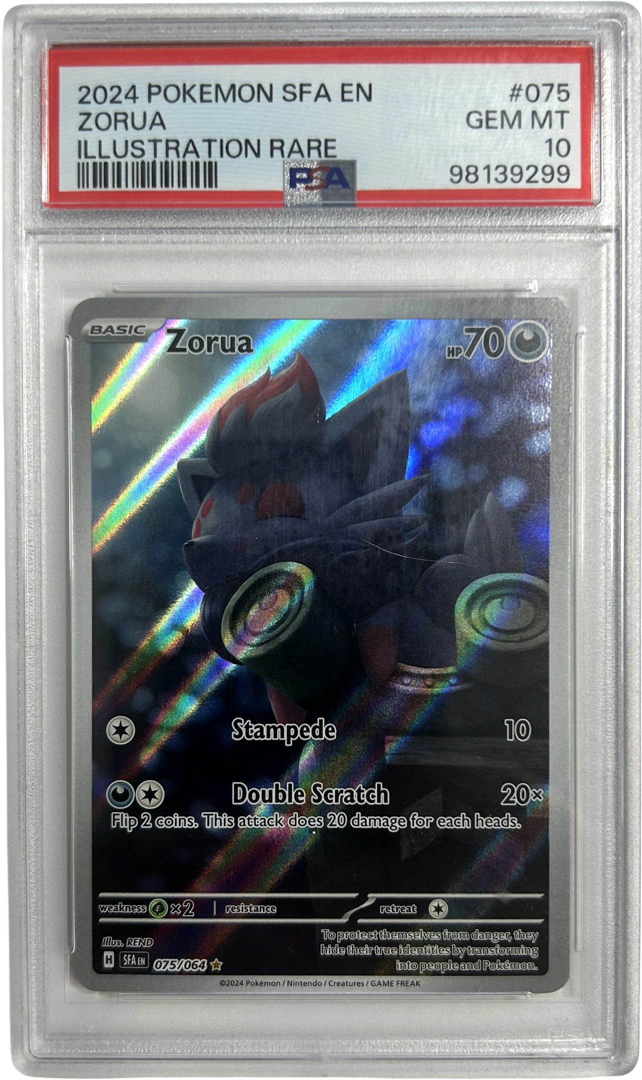 Pokemon - Shrouded Fables - Zorua 075/064 - PSA 10