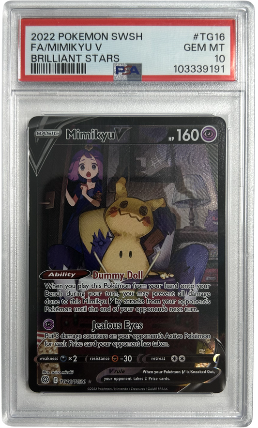 Pokemon - Brilliant Stars - Mimikyu V TG16/TG30 - PSA 10