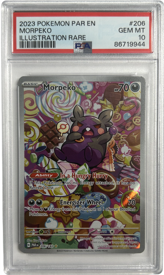 Pokemon - Paradox Rift - Morpeko 206/182 -  PSA 10