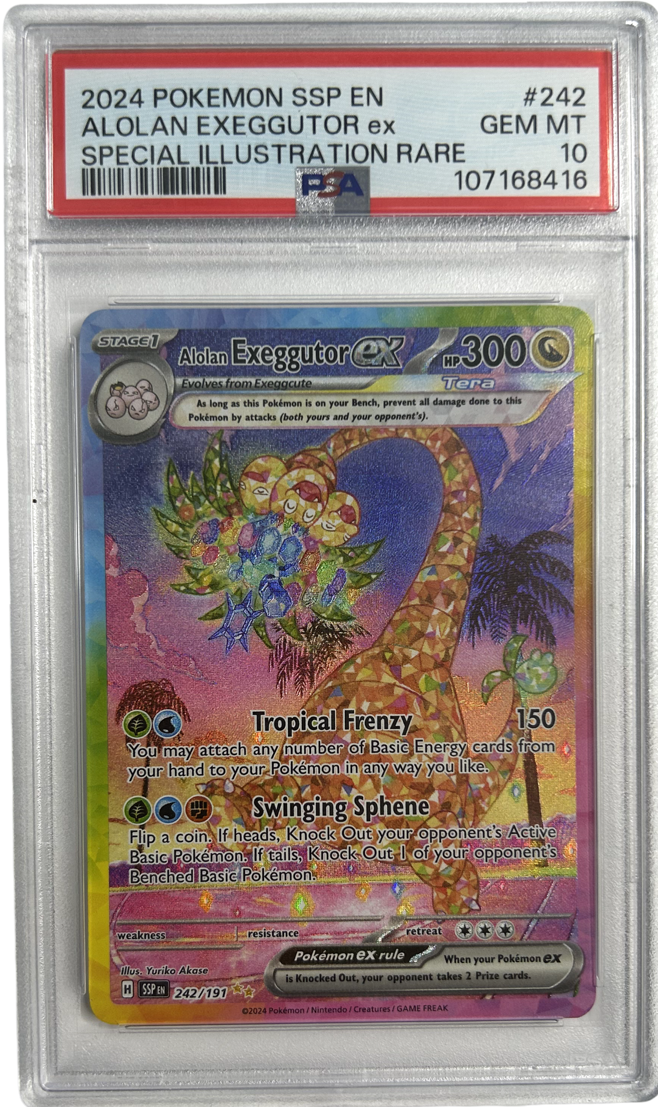 Pokemon - Surging Sparks - Alolan Exeggutor 242/191 - PSA 10