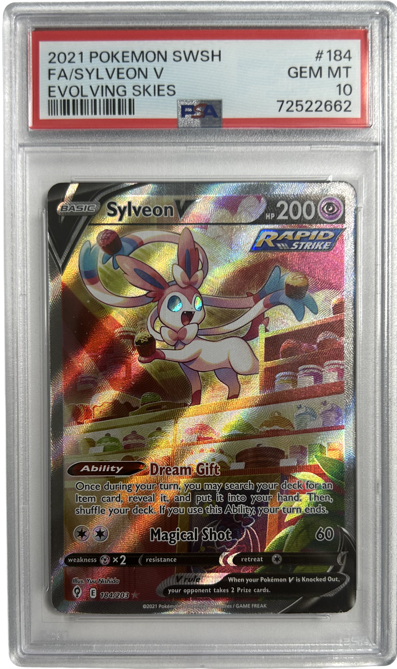 Pokemon - Evolving Skies - Sylveon V 184/203 - PSA 10