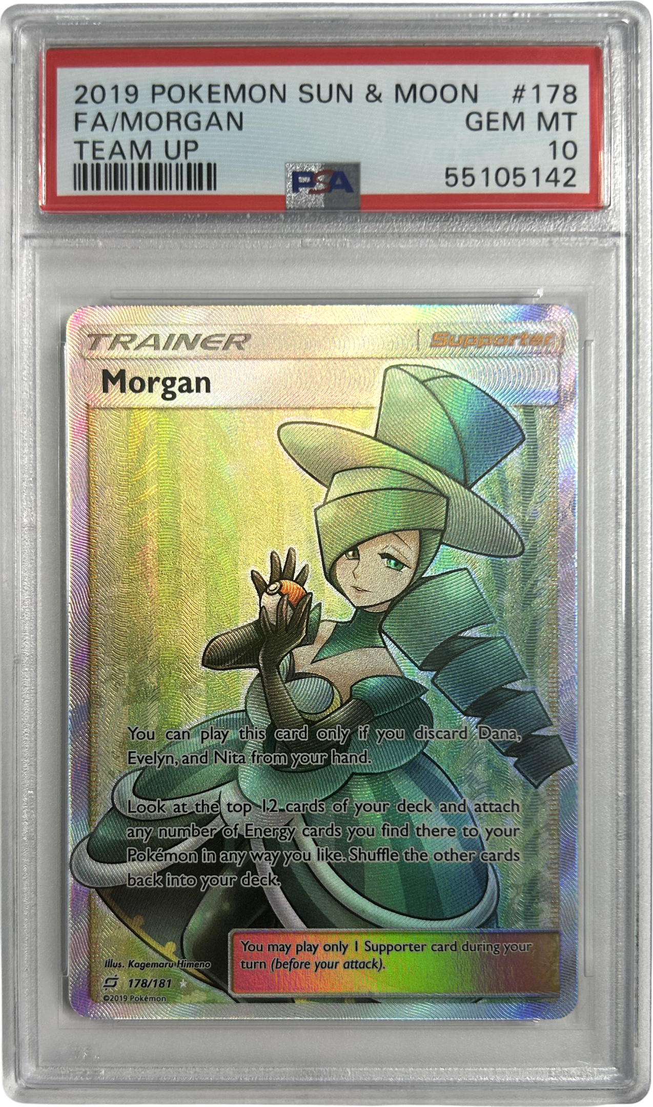 Pokemon - Team Up - Morgan 178/181 - PSA 10