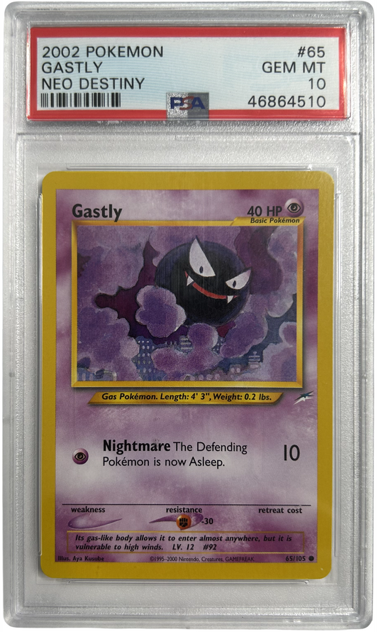 Pokemon - Neo Destiny - Gastly 65/105 - PSA 10