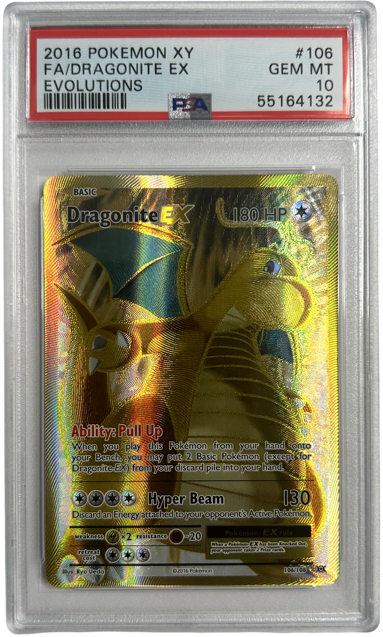 Pokemon - Evolutions - Dragonite EX 106/108 - PSA 10