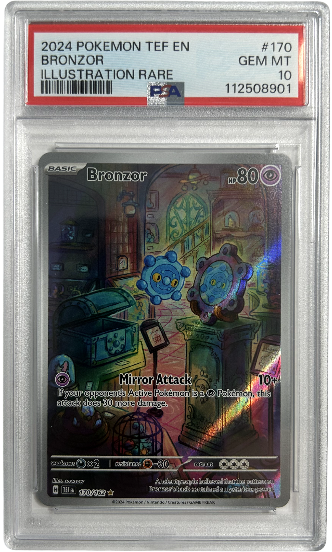 Pokemon - Temperal Forces - Bronzor 170/162 - PSA 10