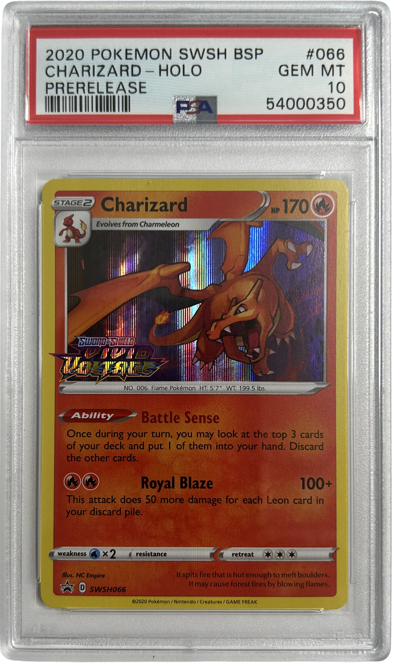 Pokemon - Vivid Voltage - Charizard SWSH066 - PSA 10