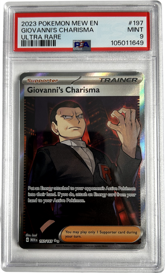 Pokemon - 151 - Giovanni's Charisma 197/165 - PSA 9