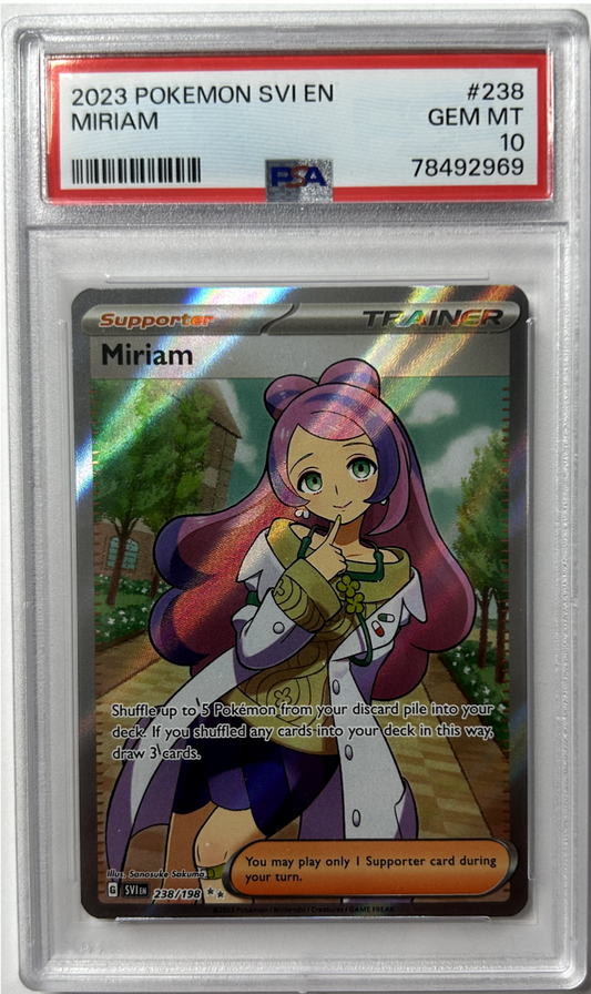 Pokemon - Scarlet & Violet - Miriam SV1EN 238/198 - PSA 10