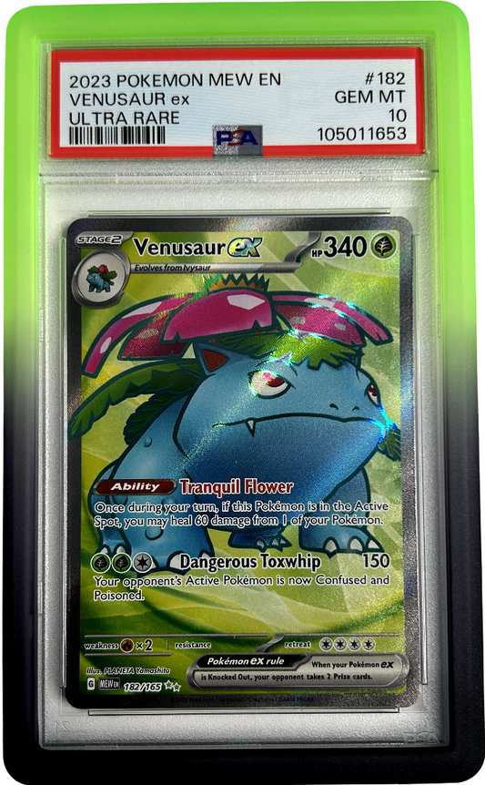 Pokemon - 151 - Venusaur Ex 182/165 - PSA 10 - Venom Bumper Guard