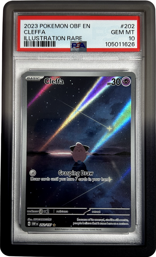 Pokemon - Obsidian Flames - Cleffa 202/197 - PSA 10 - Midnight Bumper Guard