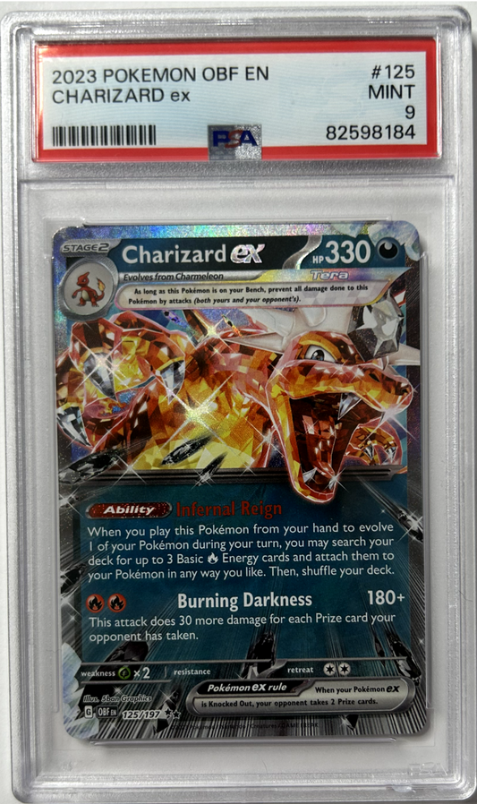 Pokemon - Obsidian Flames - Charizard Ex 125/197 - PSA 9