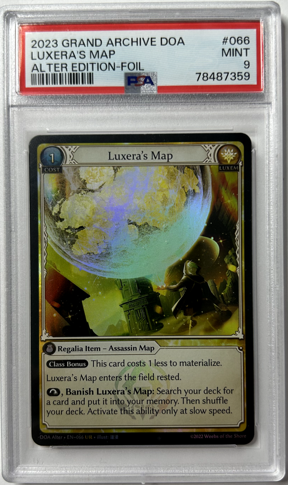 Grand Archive DOA - Luxera's Map EN-066 UR - PSA 9