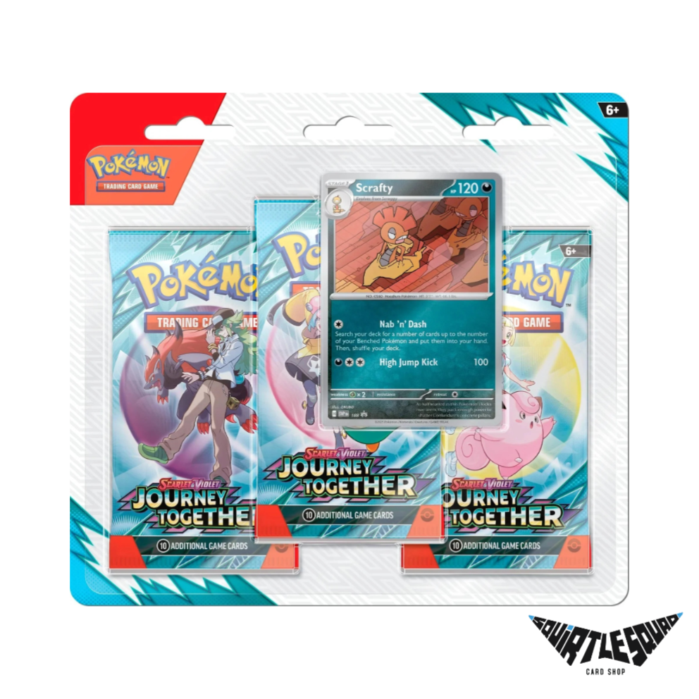 Pokemon - Journey Together - 3 Pack Blister - Scrafty Promo
