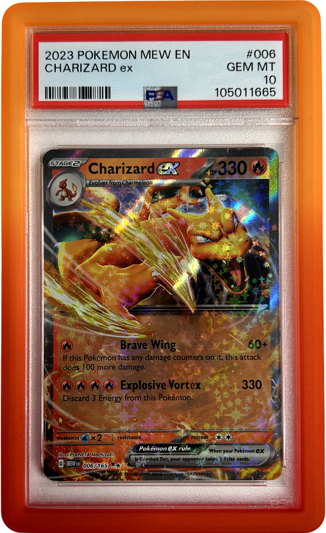 Pokemon - 151 - Charizard Ex 006/165 - PSA 10 - Blaze Bumper Guard
