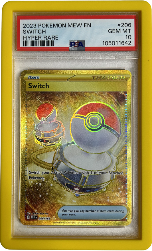 Pokemon - 151 - Switch 206/165 - PSA 10 - Yellow Bumper Guard