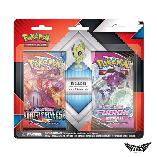 Pokemon - Battle Style & Fusion Strike - 2 Pack Blister - Celebi Pin
