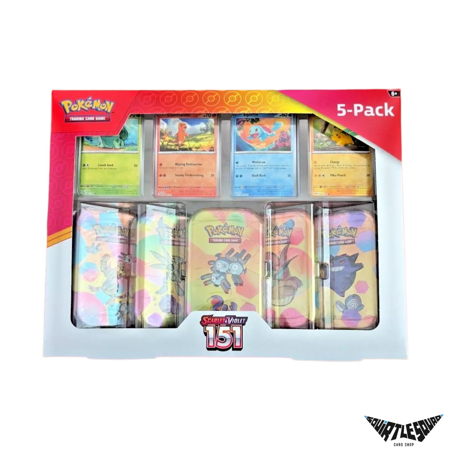 Pokemon - 151 - Mini Tin box - 5 Pack of Tins + Promos