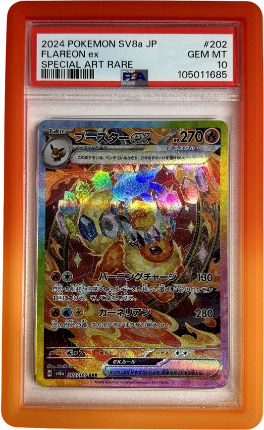 Pokemon - Japanese Terastal Festival - Flareon 202/187 - PSA 10 - Blaze Bumper Guard