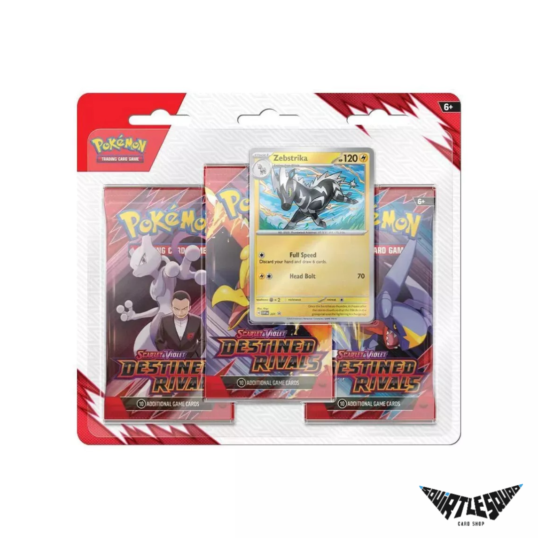 Pokemon - Destined Rivals - 3 Pack Blister Zebstrika Promo