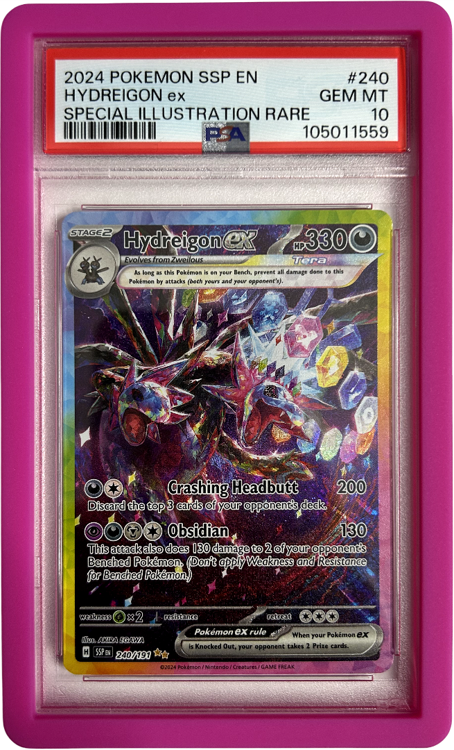 Pokemon - Surging Sparkes - Hydreigon Ex 240/191 - PSA 10 - Pink Bumper Guard