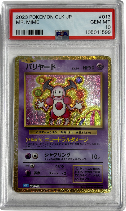 Pokemon - Japanese Classic Collection - Mr. Mime 013/032 CLK - PSA 10