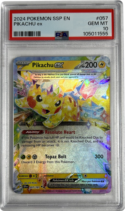 Pokemon - Surging Sparkes - Pikachu Ex 057/191 - PSA 10