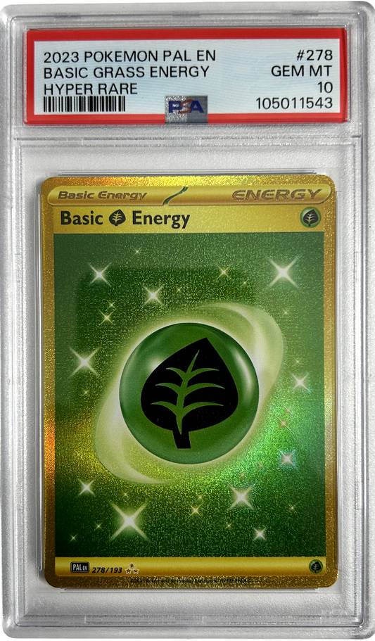 Pokemon - Paldea Evolved - Basic Grass Energy 278/193 - PSA 10