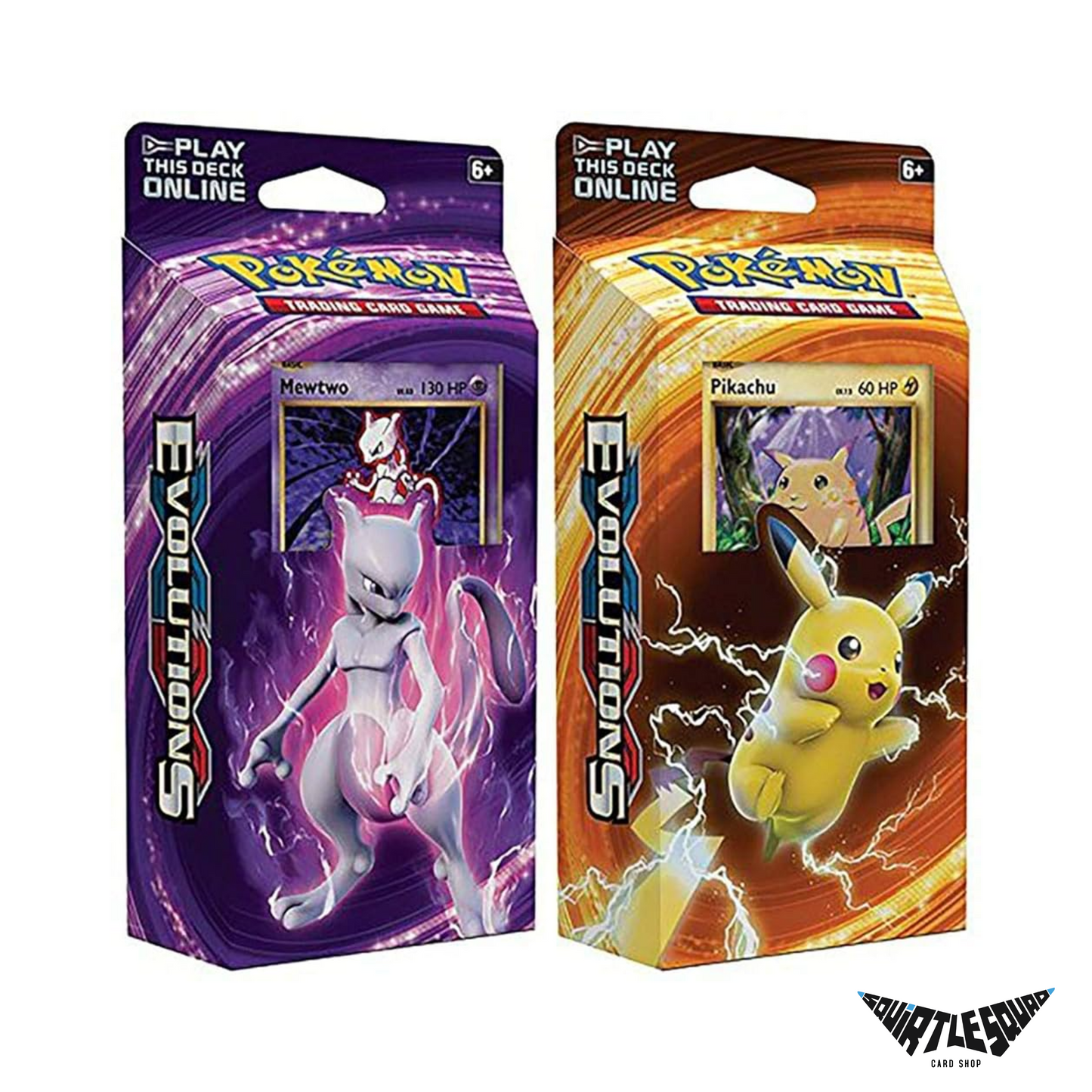 Pokemon - X12 Evolutions - Theme Deck - Pikachu Power & Mewtwo Mayhem- *Box Condition Slightly Played *