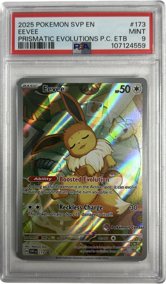 Pokemon - Prismatic Evolution - Pokemon Center Eevee SVPen 173 - PSA 9