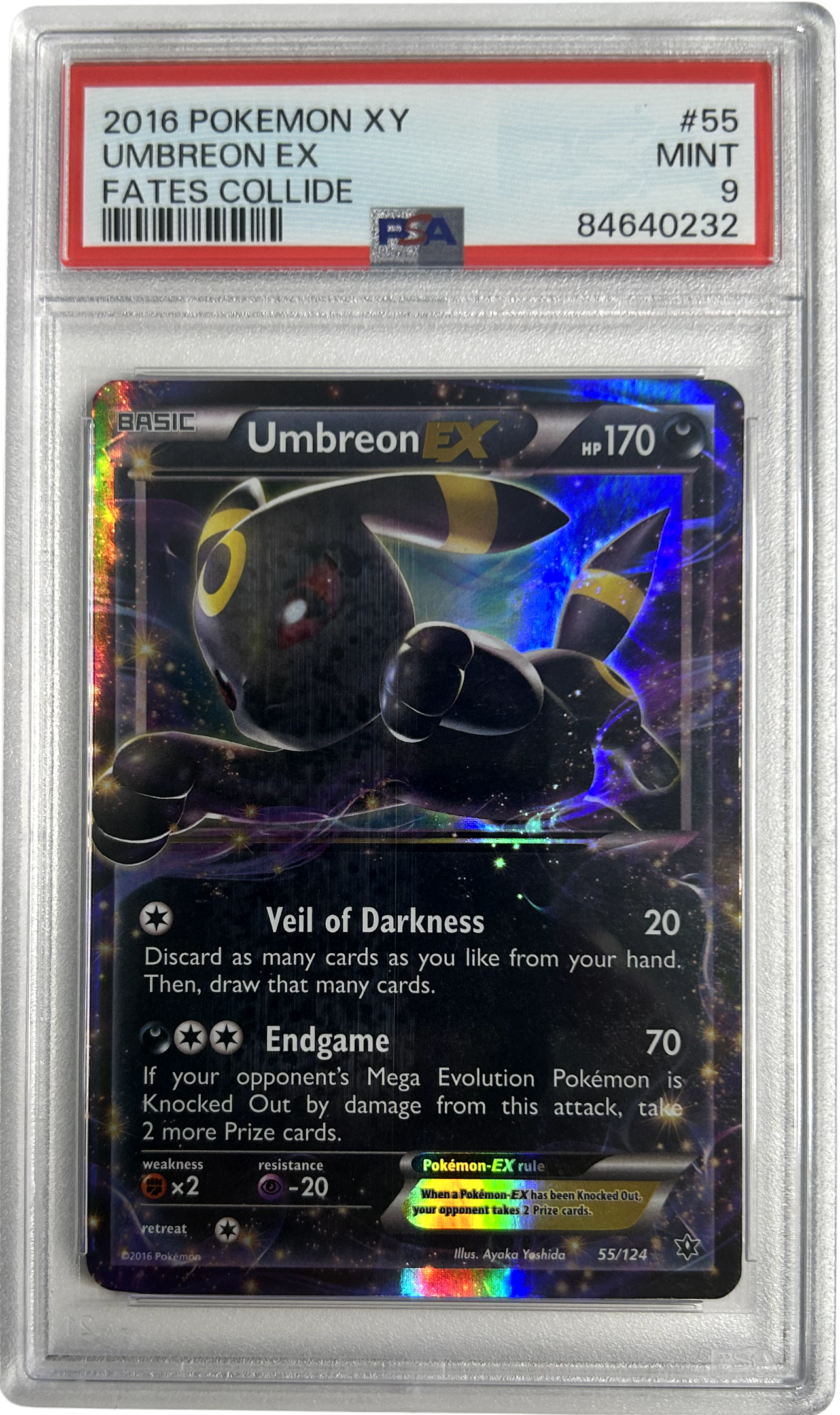 Pokemon - Fates Collide - Umbreon EX 55/124 - PSA 9