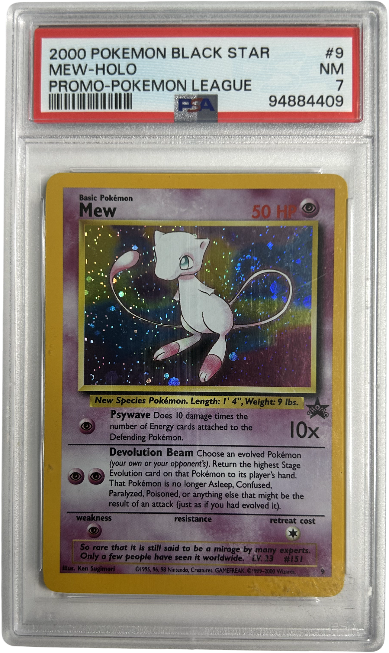 Pokemon - Promo League - Mew Holo 9  - PSA 7