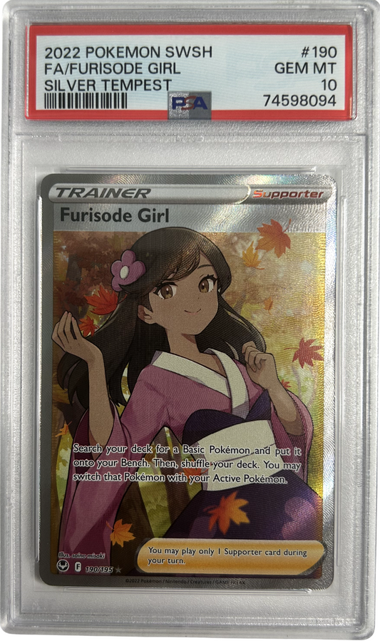Pokemon - Silver Tempest - Furisode Girl 190/195 - PSA 10