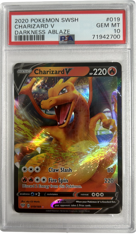 Pokemon - Darkness Ablaze - Charizard V 019/189 - PSA 10