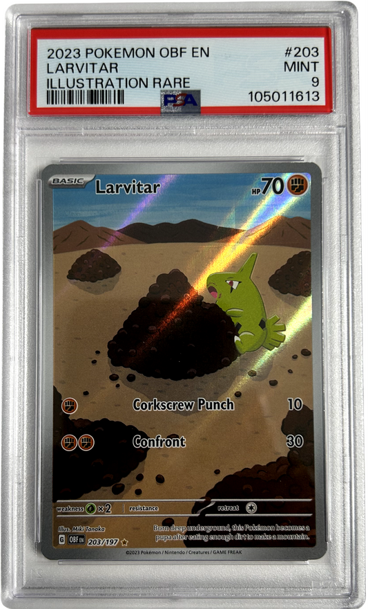 Pokemon - Obsidian Flames - Larvitar 203/197 - PSA 9