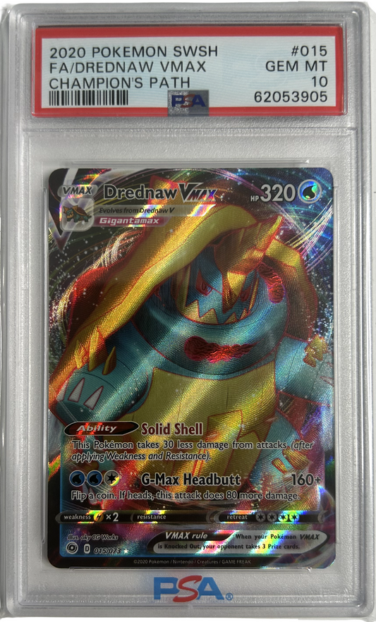 Pokemon - Champions Path - Drednaw Vmax 015/073 - PSA 10