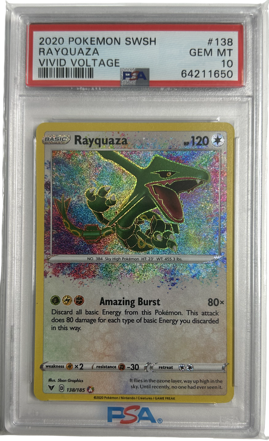 Pokemon - Vivid Voltage - Rayquaza 138/185 - PSA 10