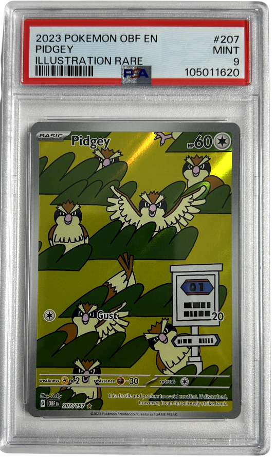 Pokemon - Obsidian Flames - Pidgey 207/197 - PSA 9