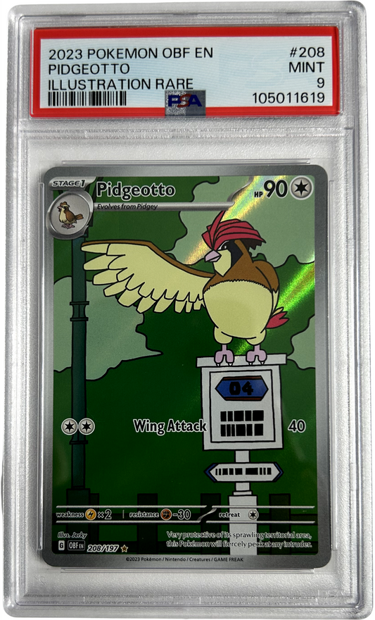 Pokemon - Obsidian Flames - Pidgeotto 208/197 - PSA 9